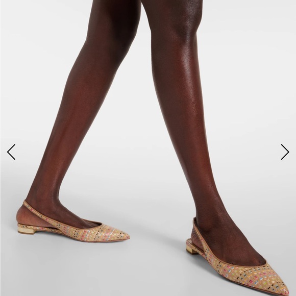 AQUAZZURA
Purist raffia slingback flats size 37 (US 7) - Picture 3 of 10